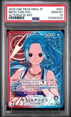 Nefeltari Vivi 001 Alternate Art One Piece Japanese PSA 10 EB03 - Image 1