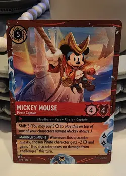 2025 DISNEY LORCANA EN P3-PROMO #13 MICKEY MOUSE - PIRATE CAPTAIN DCL EXCLUSIVE - Image 1