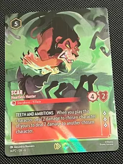 Disney Lorcana Scar Heartless Hunter Set 6 Enchanted Promo Edition - Image 1