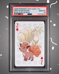*POP 4*2006 Pokemon Center 10th Anniversary Playing Card PSA 10 Ninetails/Vulpix - Image 1