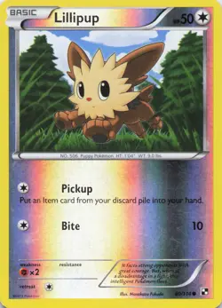 Lillipup (80) Common Reverse Holo Black and White 80/114 NM - Image 1
