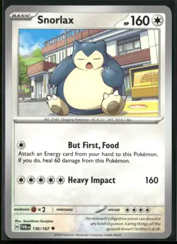 Snorlax Uncommon SV06: Twilight Masquerade 136/167 NM - Image 1