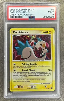 Pokemon Cards: Great Encounters Reverse Holo: Pachirisu 5/106 PSA 9 - Image 1