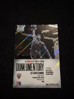 2025-26 Topps NBA Hoops VJ Edgecombe #D-13 Dunk-Umentary Rainbow (RC) - Image 1