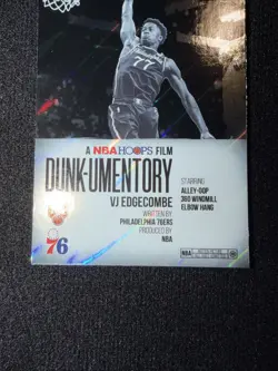 2025-26 Topps NBA Hoops VJ Edgecombe #D-13 Dunk-Umentary Rainbow (RC) - Image 3