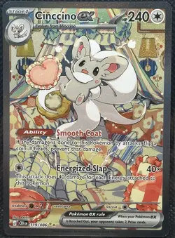 Pokemon TCG Cinccino ex 119/086 Special Illustration Rare NM/M Chaos Rising - Image 1