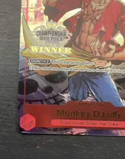 2023 One Piece EN Store Championship Winner #001 Monkey D Luffy - Image 3