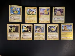Pokemon Pikachu Card Lot 9 Vintage Collection - Image 1