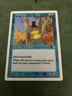 Wu Scout Portal Three Kingdoms Blue Common MAGIC GATHERING CARD - Image 1
