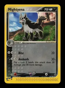 Mightyena 42/109 Uncommon Ruby & Sapphire Pokemon Cards - Image 1
