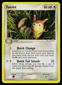 Pokemon Card - Furret Team Rocket Returns 22/109 Rare - Image 1