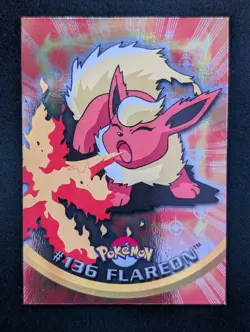 2000 Topps #136 Flareon Holo Foil Pokemon TV Animation Edition Series 3 Card NM - Image 1