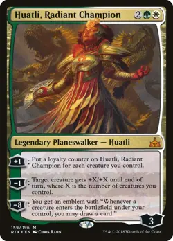 Magic the Gathering (mtg): RIX: Huatli, Radiant Champion - Mythic - Image 1