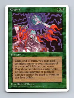Channel Uncommon Fourth Edition Magic: The Gathering Moderately Played - Image 1