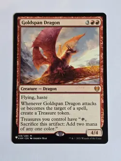 MTG The List Reprints Goldspan Dragon 139/285 Mythic - Image 1