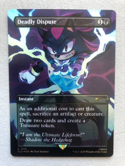 Mtg Carte Magic Secret Lair Sonic Hedgehog Deadly Dispute FOIL Eng NM - Image 1