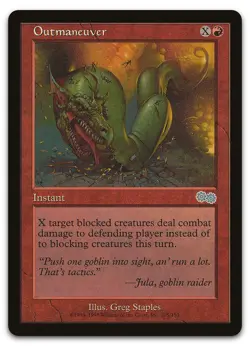 Outmaneuver #205 (LP) Urza's Saga USG Magic MTG - Image 1