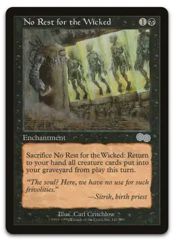 No Rest for the Wicked #142 (LP) Urza's Saga USG Magic MTG - Image 1