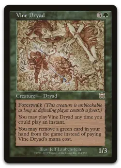Vine Dryad #284 (LP) Mercadian Masques MMQ Magic MTG - Image 1
