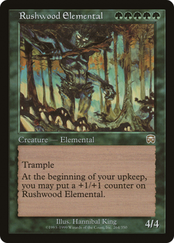 Rushwood Elemental #264 (MP) Mercadian Masques MMQ Magic MTG - Image 1