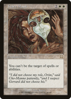 Ivory Mask #24 (MP) Mercadian Masques MMQ Magic MTG - Image 1