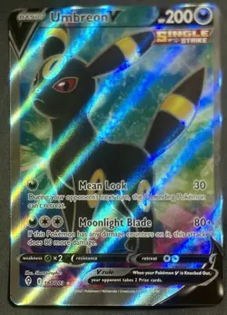 Pokemon Evolving Skies Umbreon V 188/203 ERROR CUT ULTRA RARE!!! - Image 1