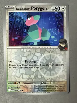 Pokemon TCG * Destined Rivals 153/182 Team Rocket's Porygon C REVERSE HOLO * NM - Image 1
