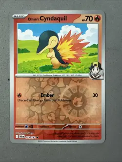 Pokemon TCG * Destined Rivals 032/182 Ethan's Cyndaquil REVERSE HOLO * FRESH PK - Image 1