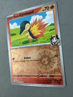 Pokemon TCG * Destined Rivals 032/182 Ethan's Cyndaquil REVERSE HOLO * FRESH PK - Image 2