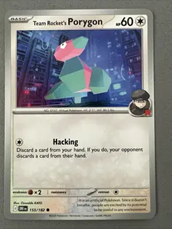 Pokemon TCG * Destined Rivals 153/182 Team Rocket's Porygon C* UNG NM FRESH PACK - Image 1