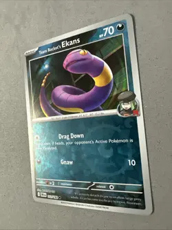 Pokemon TCG * Destined Rivals 112/182 Team Rocket's Ekans C * REVERSE HOLO * NM - Image 2