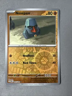 Pokemon TCG * Destined Rivals 097/182 Nosepass Common REVERSE HOLO * NM FRESH PK - Image 1