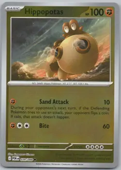 Hippopotas 039 Perfect Order Reverse Holo Fighting Pokemon Card NM - Image 1