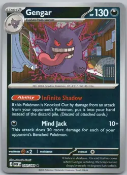 Gengar 050 Perfect Order Reverse Holo Darkness Pokemon Card NM - Image 1