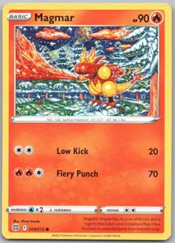 Magmar 019 Brilliant Stars Normal Fire Pokemon Card NM - Image 1