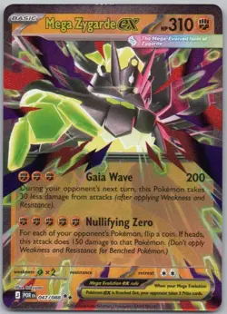 Mega Zygarde EX 047 Perfect Order Holo Fighting Pokemon Card NM - Image 1