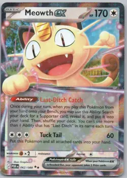 Meowth EX 062 Perfect Order Normal Colorless Pokemon Card NM - Image 1