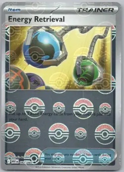 Energy Retrieval 082 White Flare Poke Ball Trainer Pokemon Card NM - Image 1