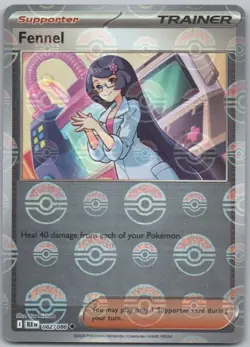 Fennel 082 Black Bolt Poke Ball Trainer Pokemon Card NM - Image 1