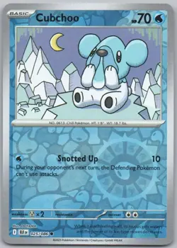 Cubchoo 025 Black Bolt Reverse Holo Water Pokemon Card NM - Image 1