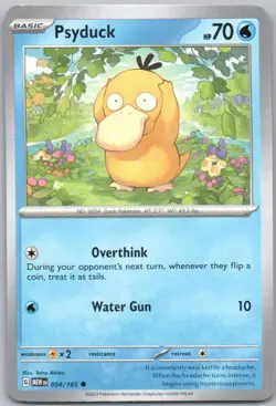 Psyduck 054 151 Normal Water Pokemon Card NM - Image 1