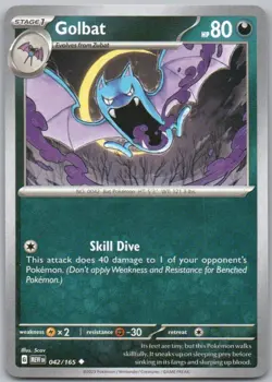 Golbat 042 151 Normal Darkness Pokemon Card NM - Image 1