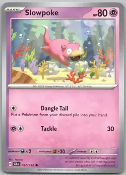Slowpoke 057 Stellar Crown Normal Psychic Pokemon Card NM - Image 1