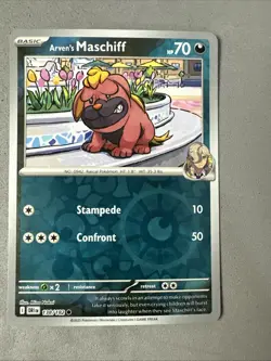 Pokemon TCG * Destined Rivals 138/182 Arven's Maschiff C REVERSE HOLO * FRESH PK - Image 1