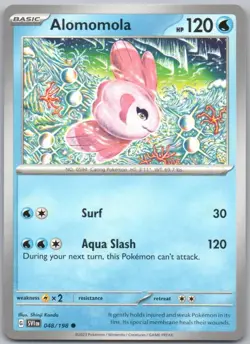 Alomomola 048 Scarlet & Violet Normal Water Pokemon Card NM - Image 1