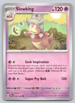 Slowking 058 Stellar Crown Normal Psychic Pokemon Card NM - Image 1