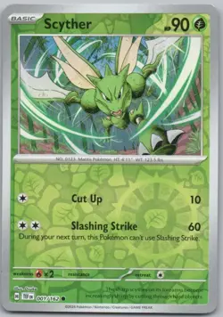 Scyther 001 Temporal Forces Reverse Holo Grass Pokemon Card NM - Image 1