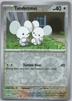 Tandemaus 154 Paradox Rift Reverse Holo Colorless Pokemon Card NM - Image 1