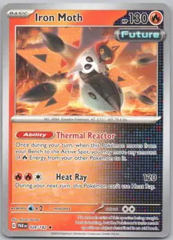 Iron Moth 028 Paradox Rift Normal Fire Pokemon Card NM - Image 1