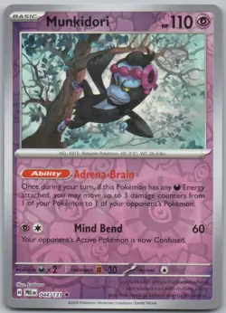 Munkidori 044 Prismatic Evolutions Holo Psychic Pokemon Card NM - Image 1